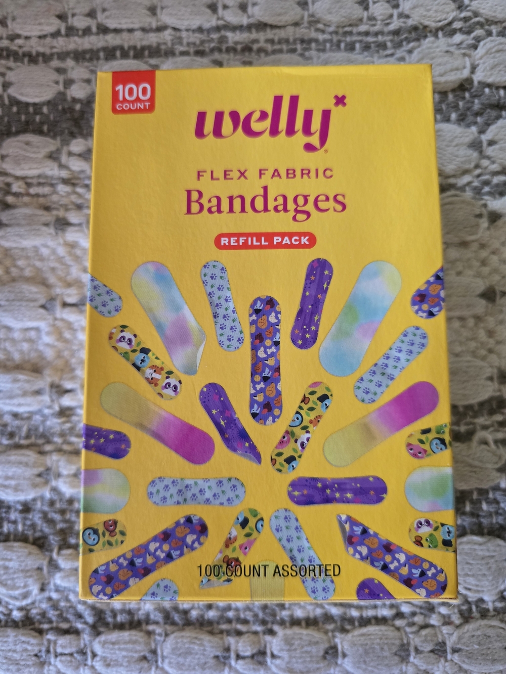 Welly Flex Fabric Bandages Refill Pack - Assorted Colors